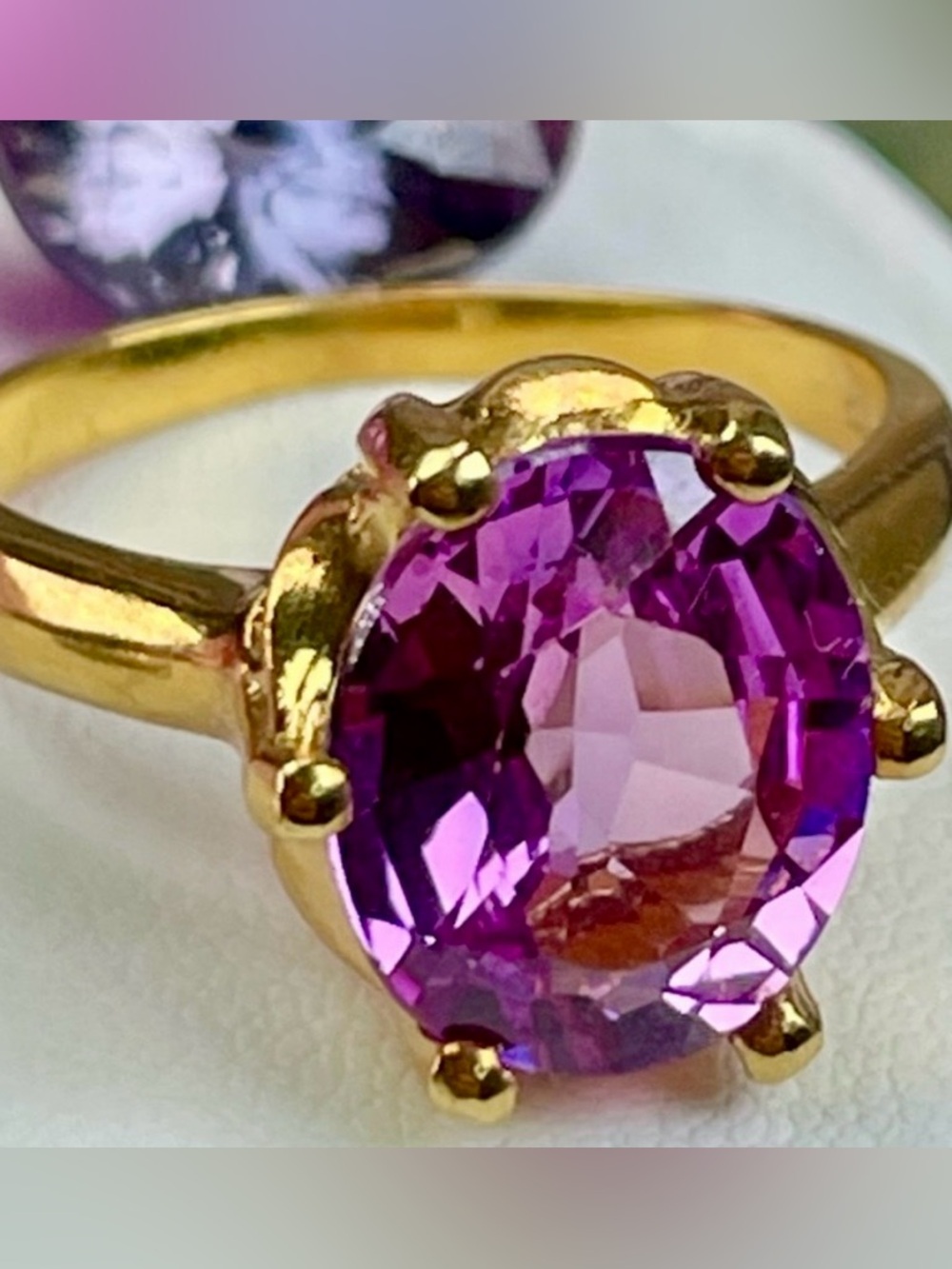 BARBIE‼️4.7 Sapphire 14k on 925 Silver Ring